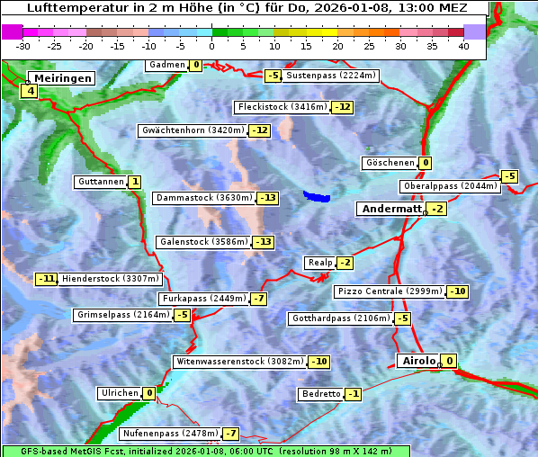 Temperatur, 8. 1. 2026