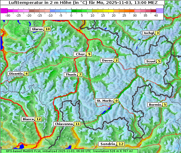 Temperatur, 3. 11. 2025