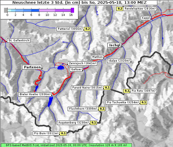 Neuschnee, 18. 5. 2025
