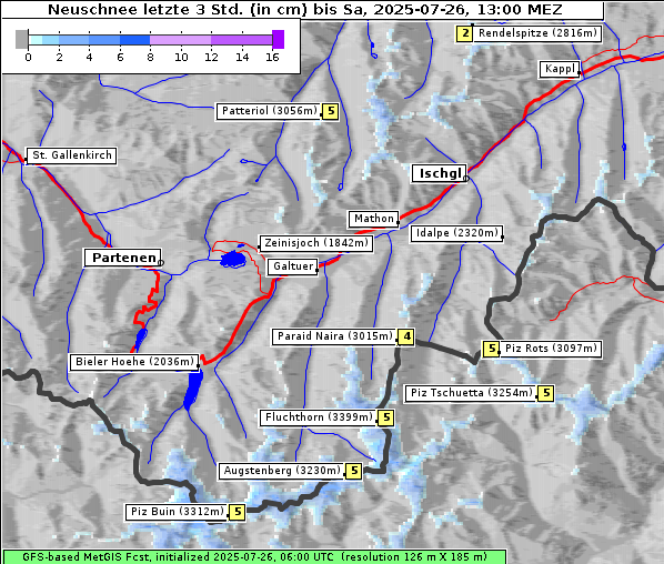 Neuschnee, 26. 7. 2025