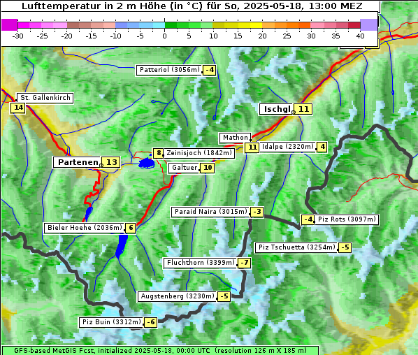 Temperatur, 18. 5. 2025