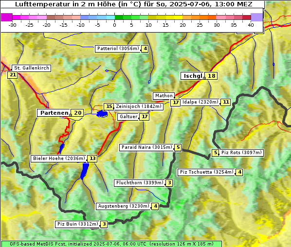 Temperatur, 6. 7. 2025