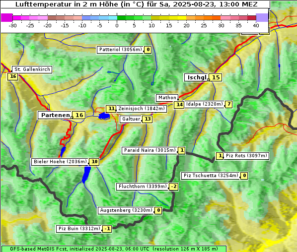 Temperatur, 23. 8. 2025