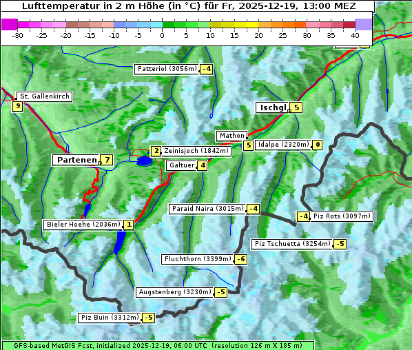 Temperatur, 19. 12. 2025