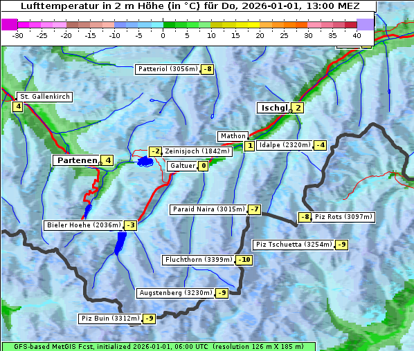 Temperatur, 1. 1. 2026