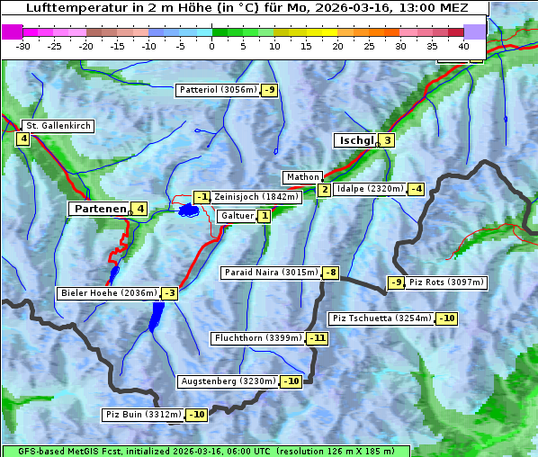 Temperatur, 16. 3. 2026