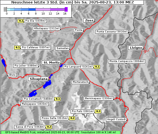 Neuschnee, 23. 8. 2025