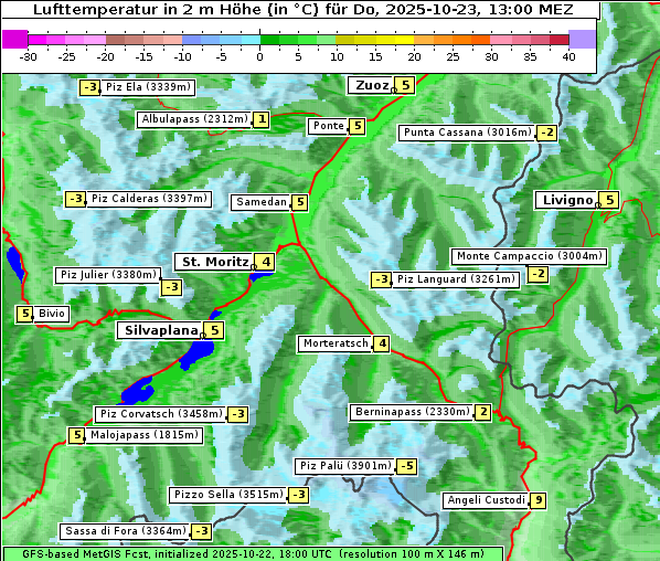 Temperatur, 23. 10. 2025