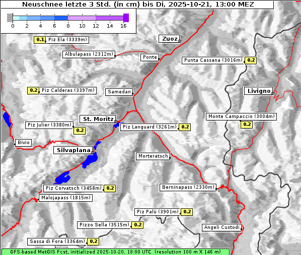 Neuschnee, 21. 10. 2025