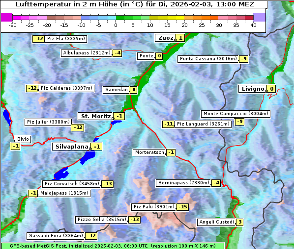 Temperatur, 3. 2. 2026