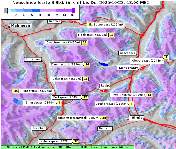 Neuschnee, 23. 10. 2025