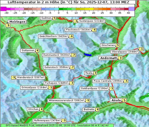 Temperatur, 7. 12. 2025