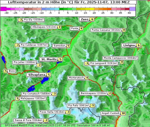 Temperatur, 7. 11. 2025