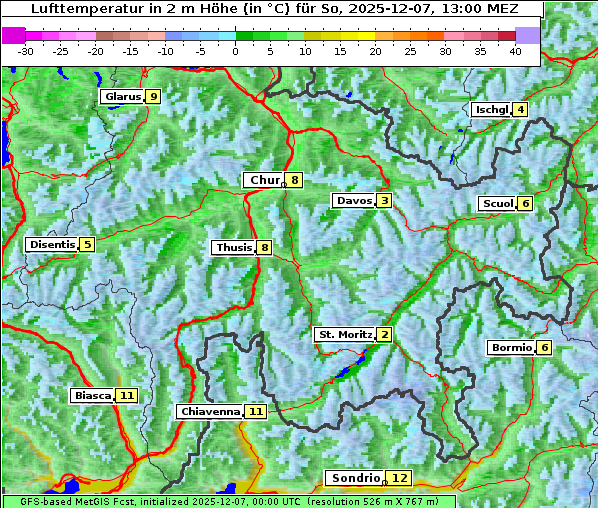 Temperatur, 7. 12. 2025