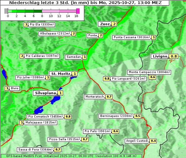 Niederschlag, 27. 10. 2025