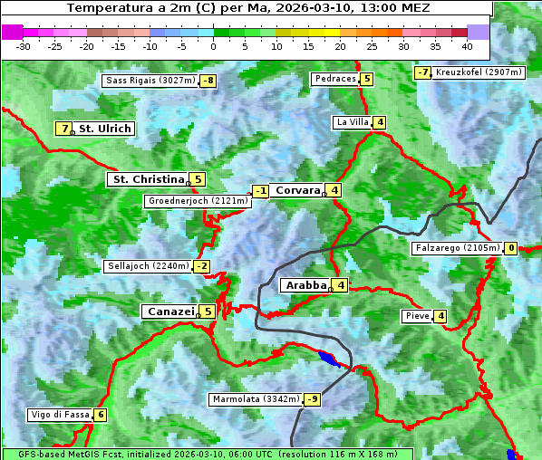 Temperatur, 10. 3. 2026