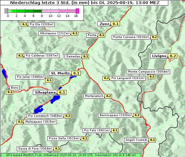 Niederschlag, 19. 8. 2025