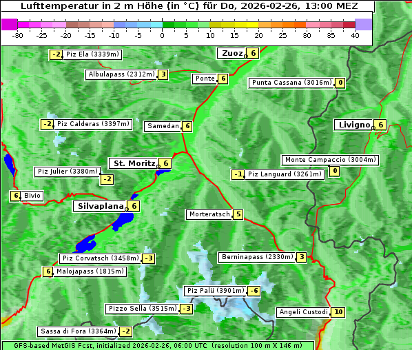 Temperatur, 26. 2. 2026