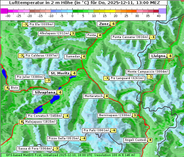 Temperatur, 11. 12. 2025