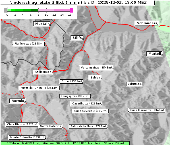 Niederschlag, 2. 12. 2025