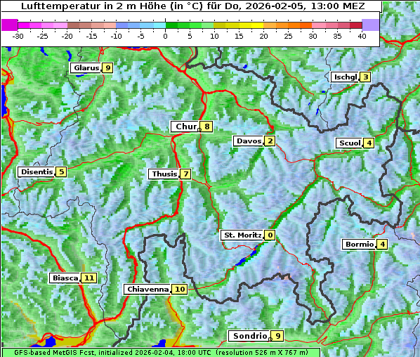 Temperatur, 5. 2. 2026