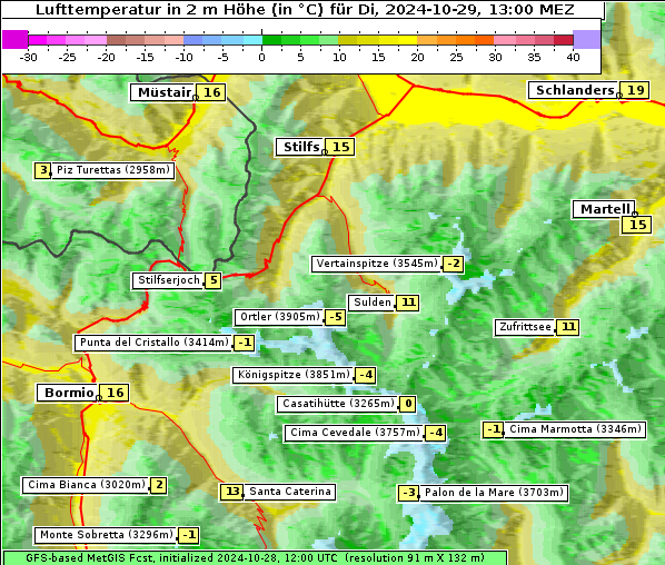 Temperatur, 29. 10. 2024