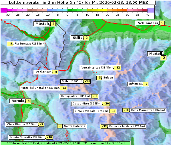 Temperatur, 18. 2. 2026