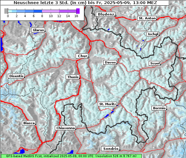Neuschnee, 9. 5. 2025
