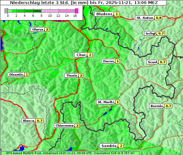 Niederschlag, 21. 11. 2025