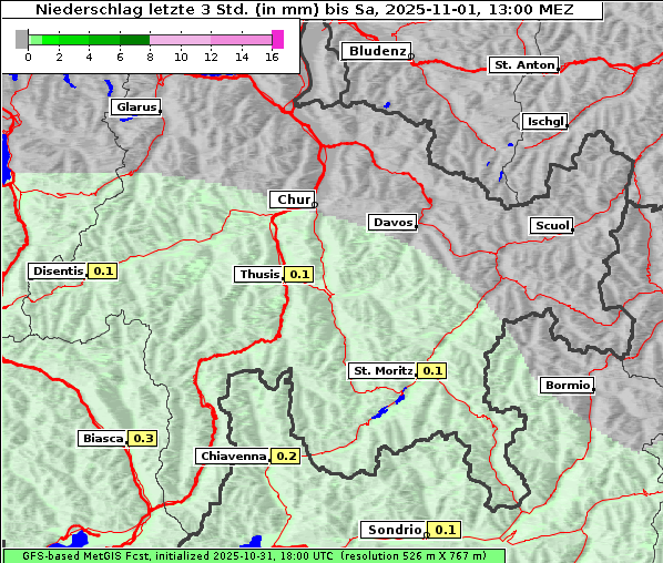 Niederschlag, 1. 11. 2025