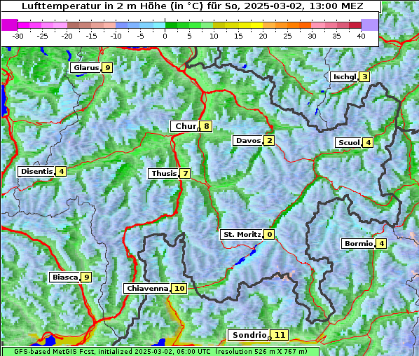 Temperatur, 2. 3. 2025