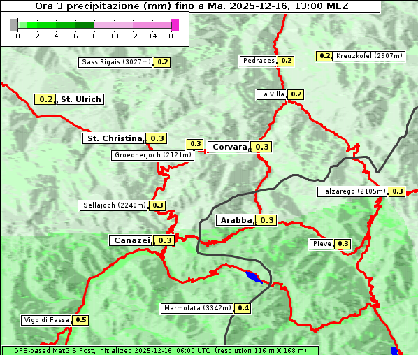 Niederschlag, 16. 12. 2025