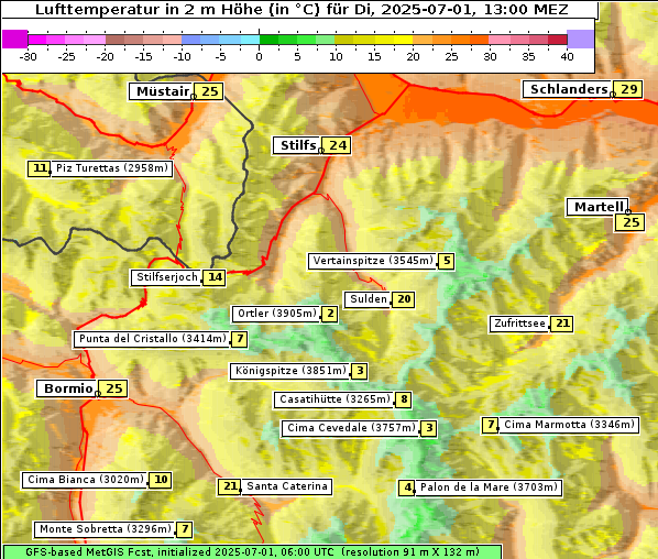 Temperatur, 1. 7. 2025