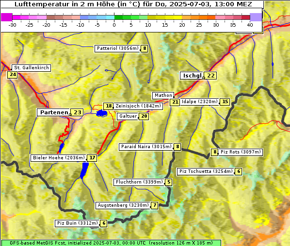 Temperatur, 3. 7. 2025