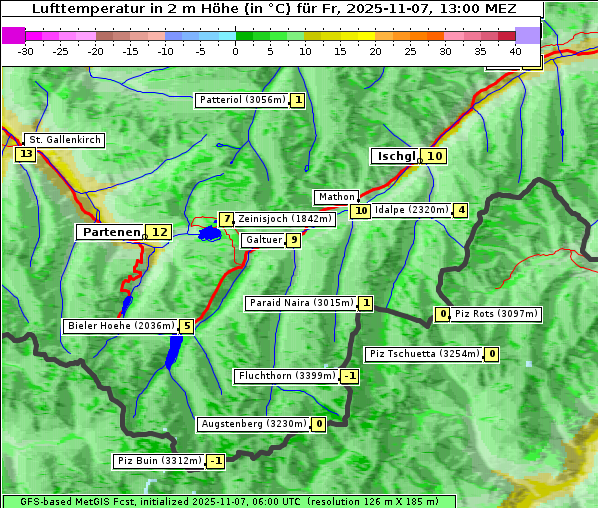 Temperatur, 7. 11. 2025