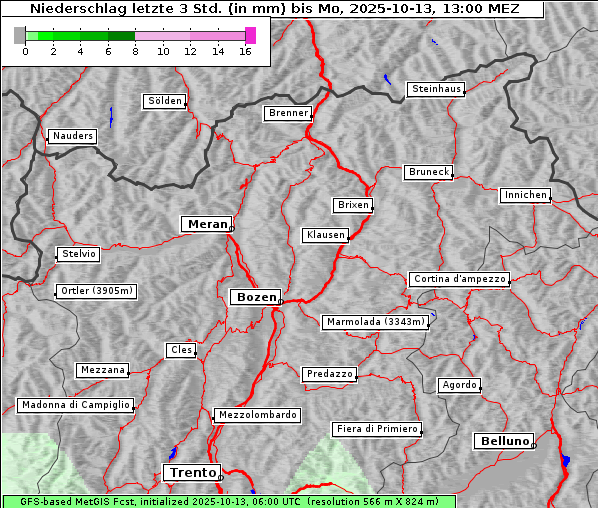 Niederschlag, 13. 10. 2025