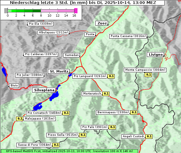Niederschlag, 14. 10. 2025