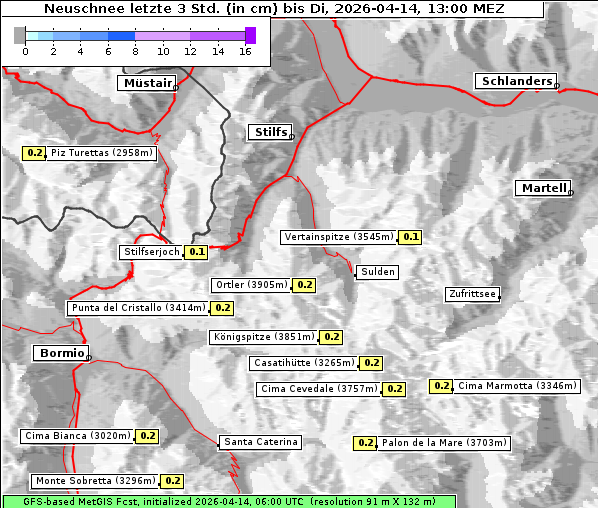 Neuschnee, 14. 4. 2026