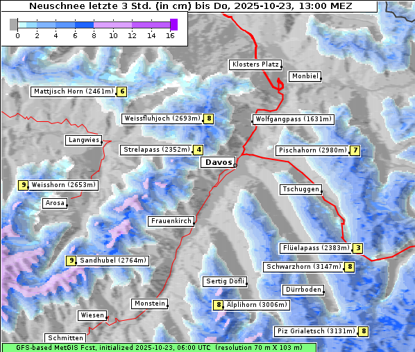 Neuschnee, 23. 10. 2025