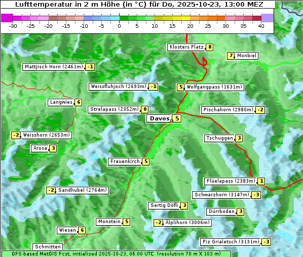 Temperatur, 23. 10. 2025