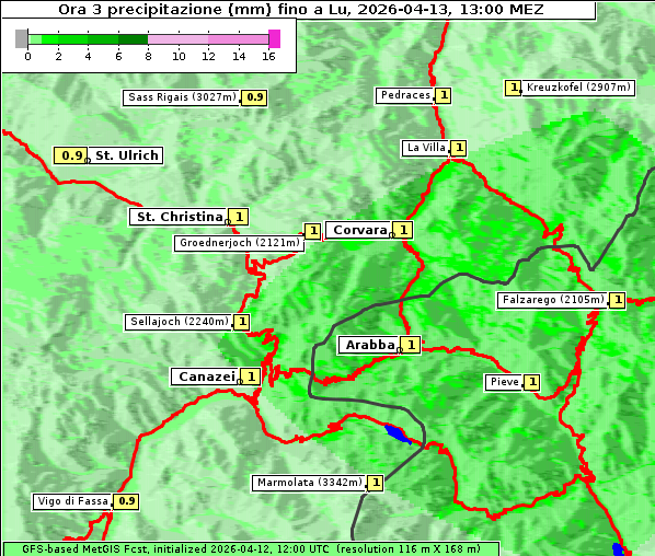 Niederschlag, 13. 4. 2026
