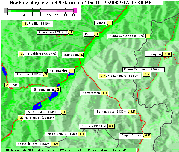 Niederschlag, 17. 2. 2026