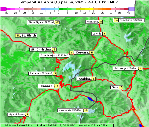 Temperatur, 13. 12. 2025