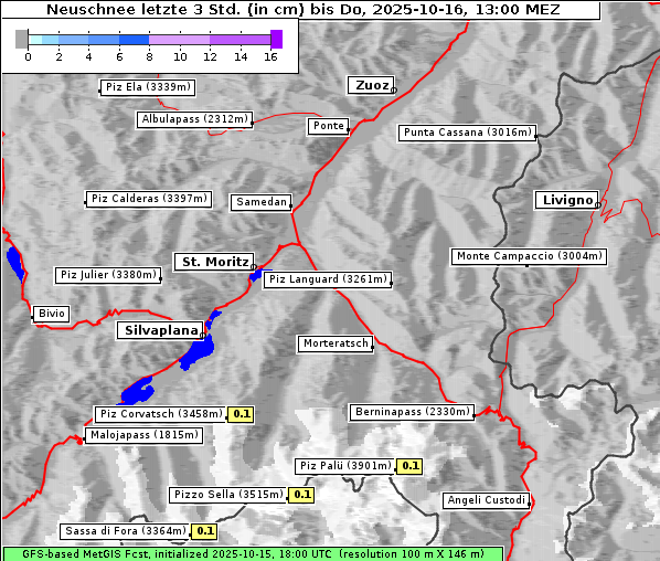 Neuschnee, 16. 10. 2025