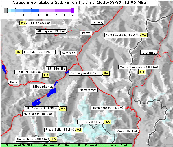 Neuschnee, 30. 8. 2025