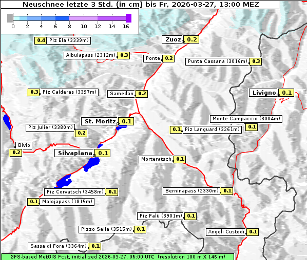 Neuschnee, 27. 3. 2026