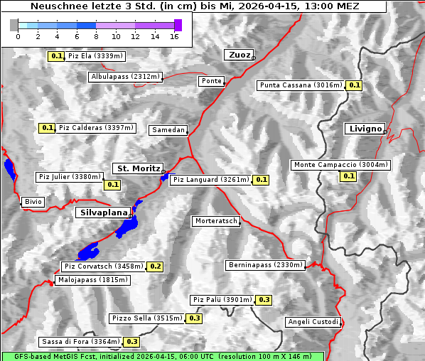 Neuschnee, 15. 4. 2026