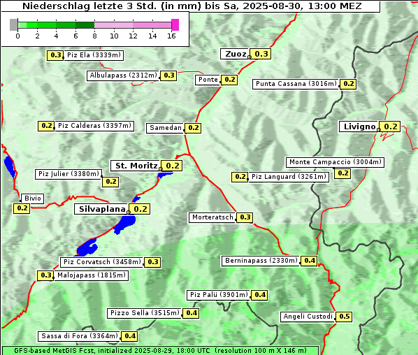 Niederschlag, 30. 8. 2025