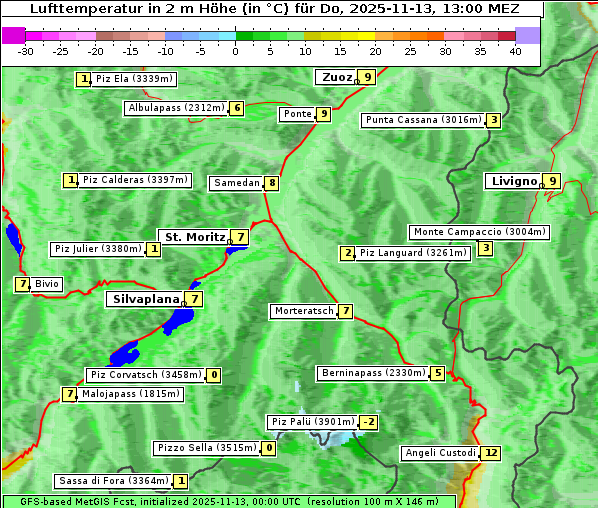 Temperatur, 13. 11. 2025