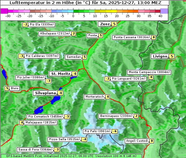 Temperatur, 27. 12. 2025